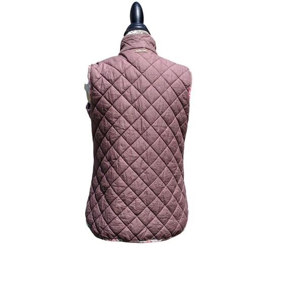 Matilda Jane Sydney Reversible Quilted Puffer Vest Brown Floral Corduroy Sz S - Picture 2 of 15